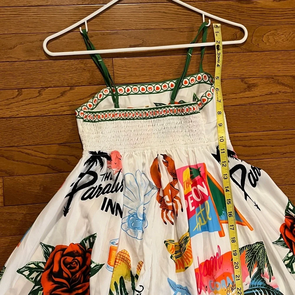 Cute Tropical Novelty Print Sleeveless Maxi Dress 🦀 - Picture 11 of 16
